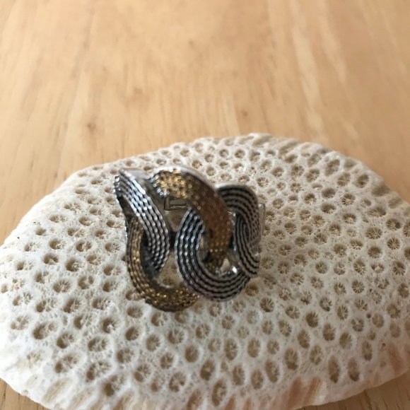 Art Deco Stretch Ring Vintage Metal Jewelry Trendy - Picture 1 of 7